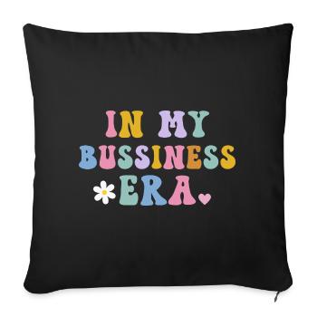In meiner Geschäfts-Ära Unternehmer - Sofakissenbezug 45 x 45 cm - Schwarz - Vorne