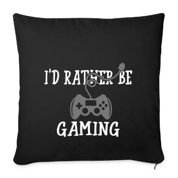 Je jouerais plutôt - Housse de coussin décorative 45 x 45 cm - noir - Devant
