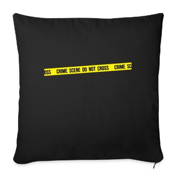 Crime scene do not cross - Sofa pillowcase 17,3'' x 17,3'' (45 x 45 cm) - black - Front