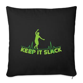 Slackline - Sofakissenbezug 45 x 45 cm - Schwarz - Vorne
