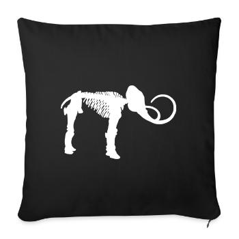 Mammut Eiszeit Skelett - Sofakissenbezug 45 x 45 cm - Schwarz - Vorne