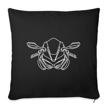 CBR - Housse de coussin décorative 45 x 45 cm - noir - Devant