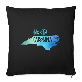 North Carolina - Sofakissenbezug 45 x 45 cm - Schwarz - Vorne