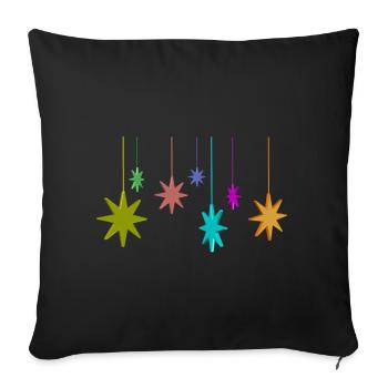étoile de Noël - Housse de coussin décorative 45 x 45 cm - noir - Devant
