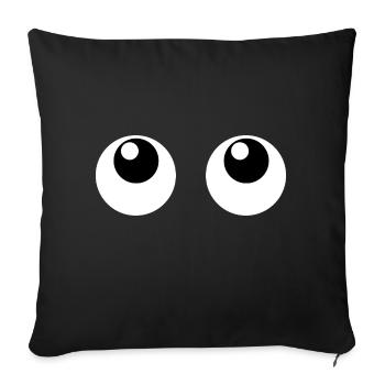 Sweet eyes - Sofa pillowcase 17,3'' x 17,3'' (45 x 45 cm) - black - Front