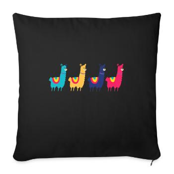Alpaka - Housse de coussin décorative 45 x 45 cm - noir - Devant