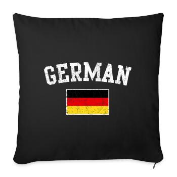 German Flag Emblem Arc - Sofa pillowcase 17,3'' x 17,3'' (45 x 45 cm) - black - Front