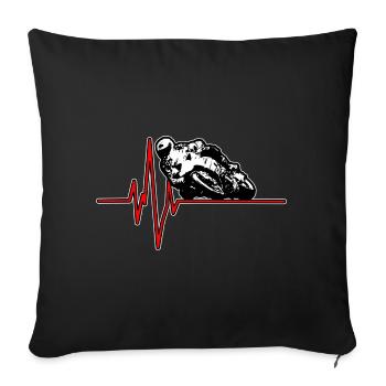 Impulsion de moto 1 - Housse de coussin décorative 45 x 45 cm - noir - Devant