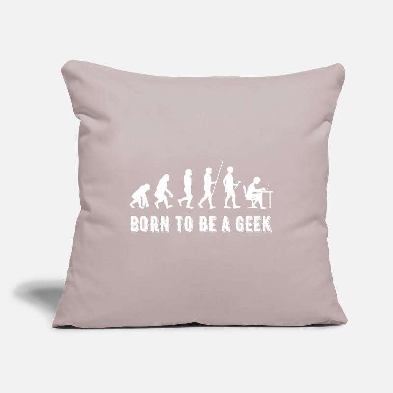 Né Geek : Évolution Tech Housse de coussin décorative 45 x 45 cm