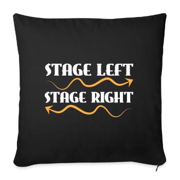 Acteur théâtre actrice scène comédie musicale - Housse de coussin décorative 45 x 45 cm - noir - Devant