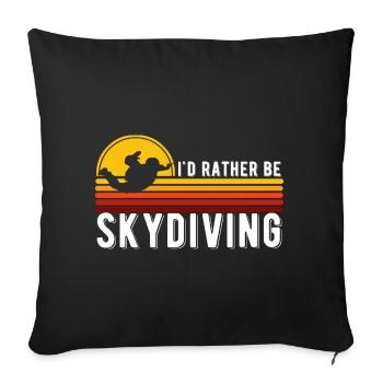 parachutist - Sofa pillowcase 17,3'' x 17,3'' (45 x 45 cm) - black - Front