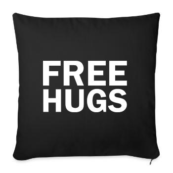 Free hugs - Housse de coussin décorative 45 x 45 cm - noir - Devant