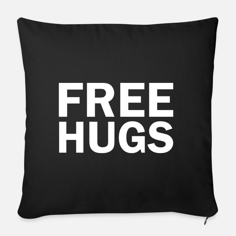 Free hugs - Sofakissenbezug 45 x 45 cm - Schwarz