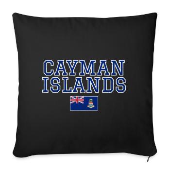 Îles Caïmans - Housse de coussin décorative 45 x 45 cm - noir - Devant