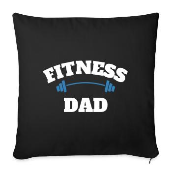 Fitness Sport Papa Haltère - Housse de coussin décorative 45 x 45 cm - noir - Devant