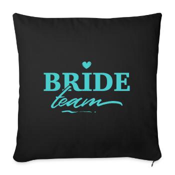 Enterrement de vie de jeune fille de l’équipe Bride - Housse de coussin décorative 45 x 45 cm - noir - Devant
