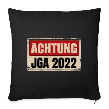 JGA 2022 JUNGGESELLENABSCHIED - Sofakissenbezug 45 x 45 cm - Schwarz - Vorne