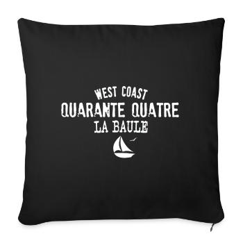 Quarante Quatre La Baule - Housse de coussin décorative 45 x 45 cm - noir - Devant