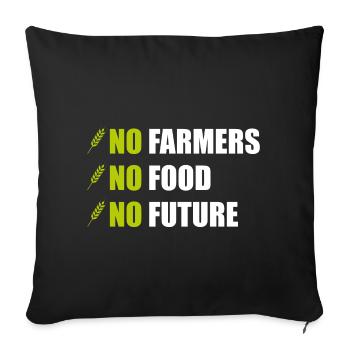 Farmer Demonstration Farmers Demo Tractor Driving - Sofa pillowcase 17,3'' x 17,3'' (45 x 45 cm) - black - Front