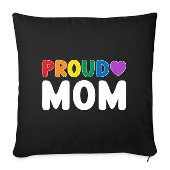 Stolze Mutter LGBT - Sofakissenbezug 45 x 45 cm - Schwarz - Vorne