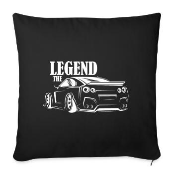 Le symbole Legend Cars GTR Illustration Graphique - Housse de coussin décorative 45 x 45 cm - noir - Devant