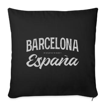 Conception du scénario Barcelona España - Housse de coussin décorative 45 x 45 cm - noir - Devant