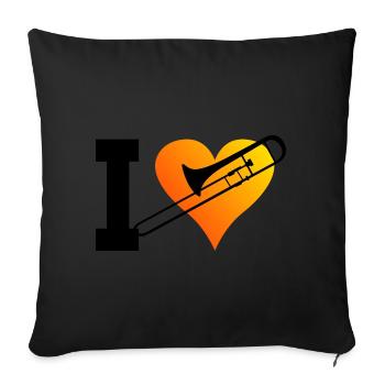 Trombonists Ladies Tenor Trombone Trombonist - Sofa pillowcase 17,3'' x 17,3'' (45 x 45 cm) - black - Front