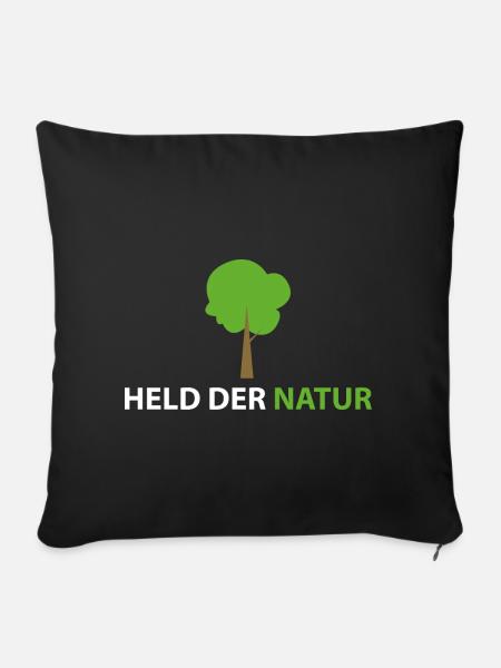 Held der Natur - Sofakissenbezug 45 x 45 cm - Schwarz