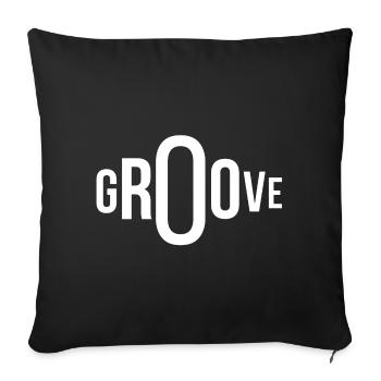 groove, groover, music fan - Sofa pillowcase 17,3'' x 17,3'' (45 x 45 cm) - black - Front