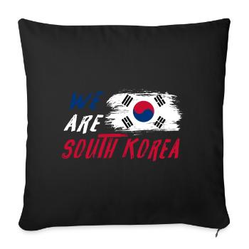 We are South Korea - Sofa pillowcase 17,3'' x 17,3'' (45 x 45 cm) - black - Front