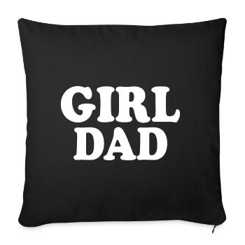 Girl dad - Housse de coussin décorative 45 x 45 cm - noir - Devant