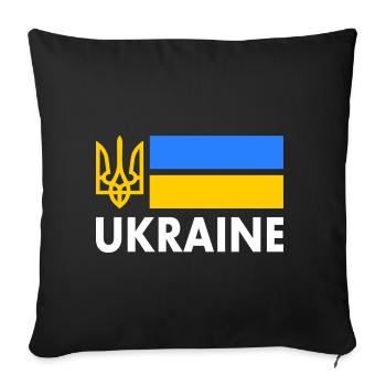 Ukraine - Sofakissenbezug 45 x 45 cm - Schwarz - Vorne