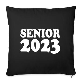 Senior 2023 - Sofa pillowcase 17,3'' x 17,3'' (45 x 45 cm) - black - Front