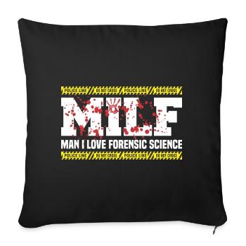 Gerichtsmediziner Forensiker Forensik - Sofakissenbezug 45 x 45 cm - Schwarz - Vorne