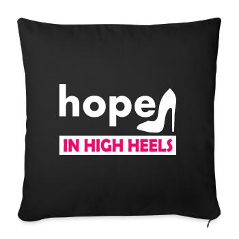 hope in high heels - Housse de coussin décorative 45 x 45 cm - noir - Devant