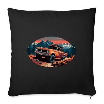OFF ROAD ACTION - Sofakissenbezug 45 x 45 cm - Schwarz - Vorne