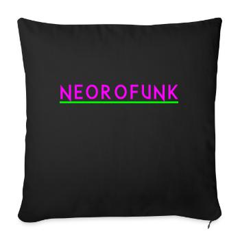 Neorofunk rave - Sofa pillowcase 17,3'' x 17,3'' (45 x 45 cm) - black - Front