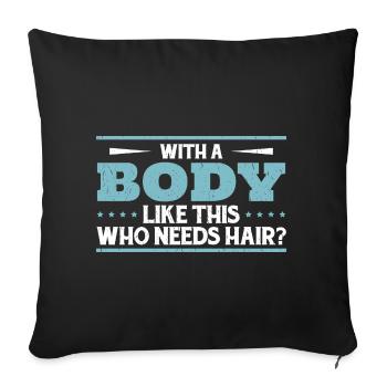 Father's Day Daughter Dad - Sofa pillowcase 17,3'' x 17,3'' (45 x 45 cm) - black - Front