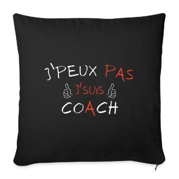 I can't I'm a Coach - Sofa pillowcase 17,3'' x 17,3'' (45 x 45 cm) - black - Front