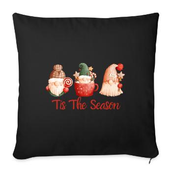 tis the season. merry christmas - Sofa pillowcase 17,3'' x 17,3'' (45 x 45 cm) - black - Front