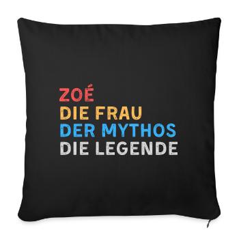 Zoé Fau Mythos Legende - Sofakissenbezug 45 x 45 cm - Schwarz - Vorne
