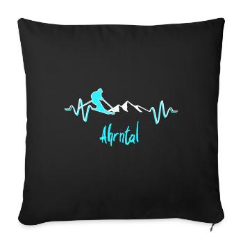Skiing Valle Aurina - Sofa pillowcase 17,3'' x 17,3'' (45 x 45 cm) - black - Front