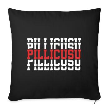 Pillicusu T-Shirt Texte Empilé Cadeau T-Shirt - Housse de coussin décorative 45 x 45 cm - noir - Devant