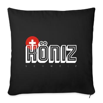 Typographie de l’emblème suisse gras - Housse de coussin décorative 45 x 45 cm - noir - Devant