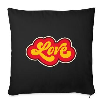 Love - Sofakissenbezug 45 x 45 cm - Schwarz - Vorne