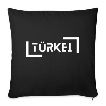 Turkey - Sofa pillowcase 17,3'' x 17,3'' (45 x 45 cm) - black - Front