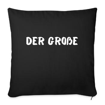 Der Große Papa - Sofakissenbezug 45 x 45 cm - Schwarz - Vorne