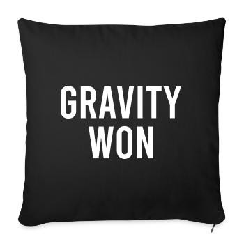 Gravity Won Gebrochener Arm Beinknochen Gelenk Gesund Werden - Sofakissenbezug 45 x 45 cm - Schwarz - Vorne