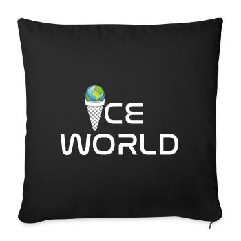 World - Sofa pillowcase 17,3'' x 17,3'' (45 x 45 cm) - black - Front