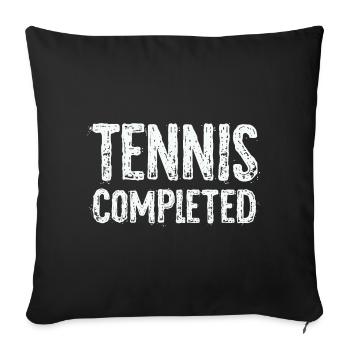Chemise de tennis Sweat à capuche Tennis Terminé - Housse de coussin décorative 45 x 45 cm - noir - Devant